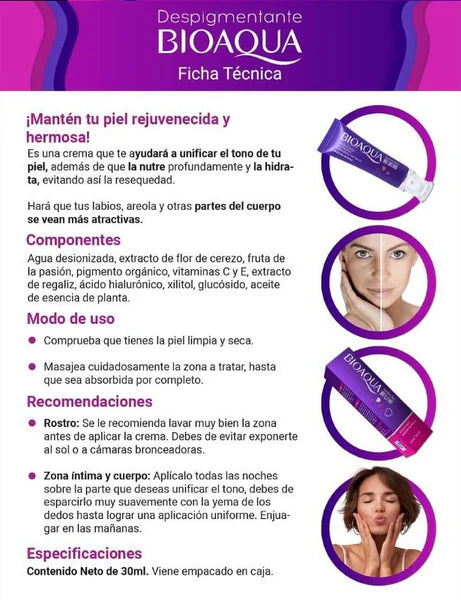 CREMA DESPIGMENTANTE BIOAQUA